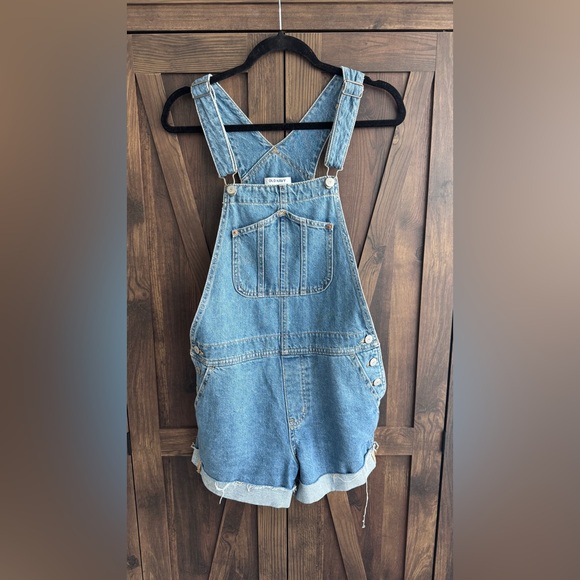 Old Navy Light Blue Denim Overalls - Picture 1 of 4